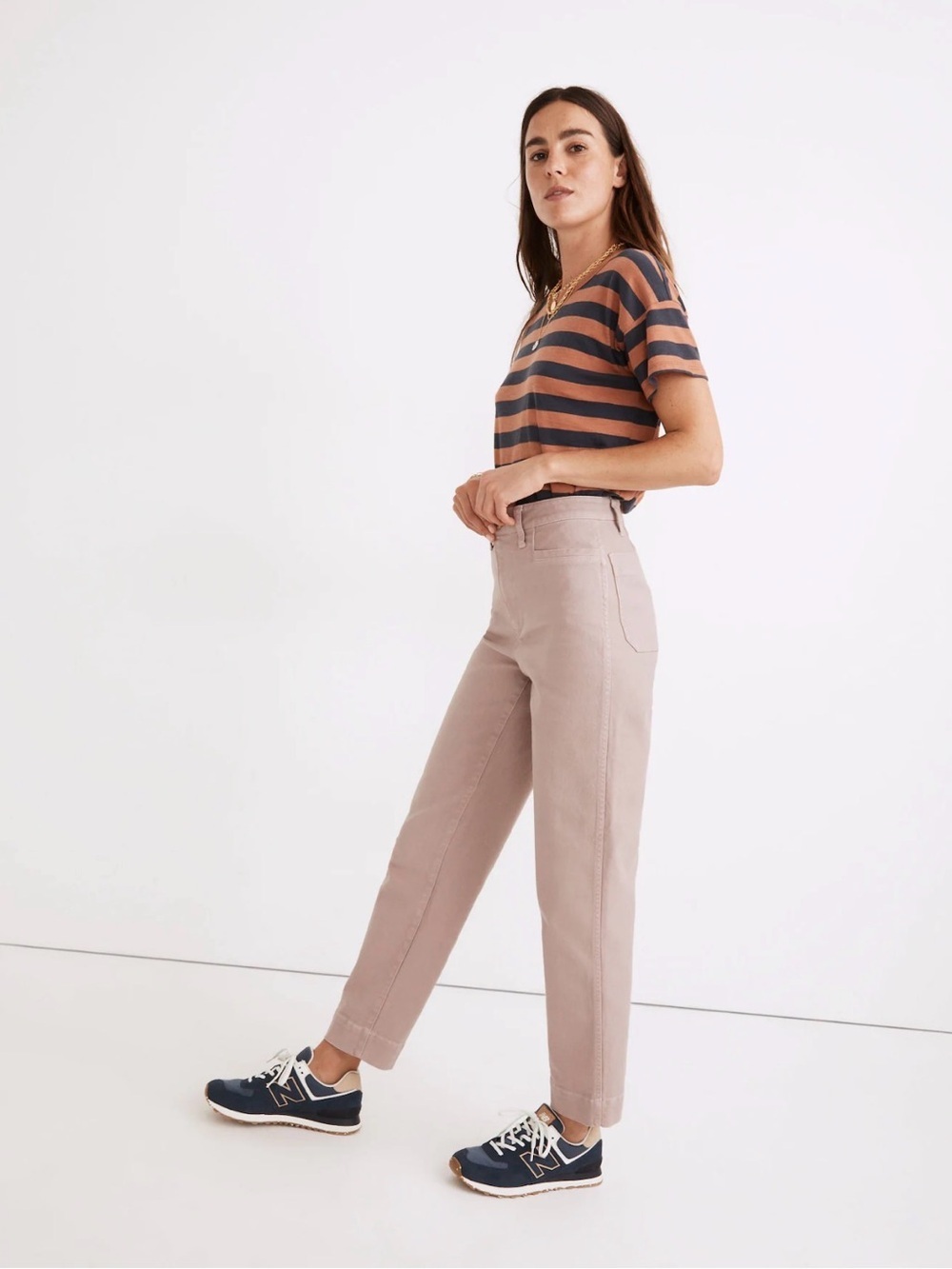 Madewell Slim Emmett Tapered Pants Women’s 27 soft pink/purple